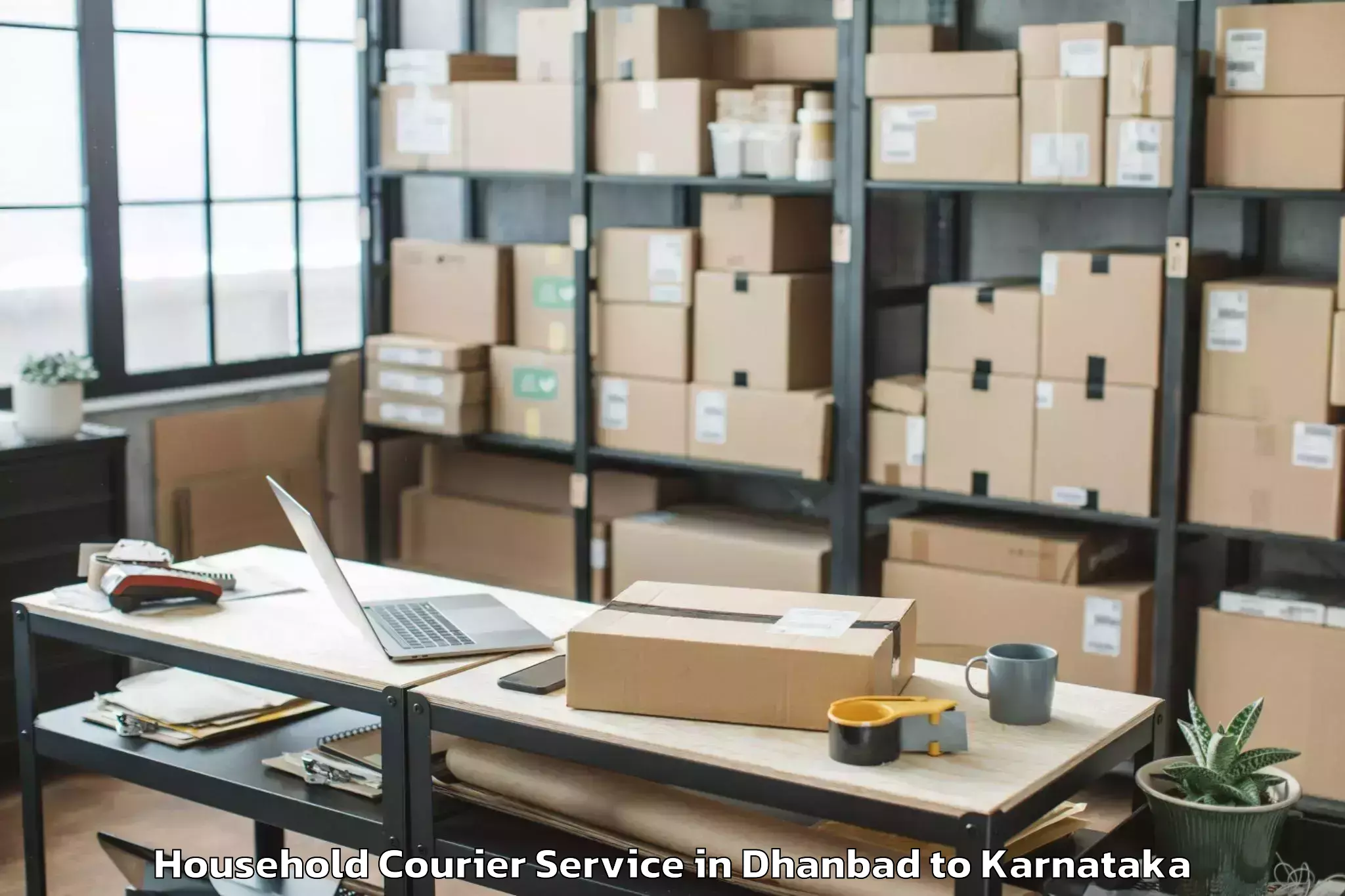 Professional Dhanbad to Hirebettu Household Courier